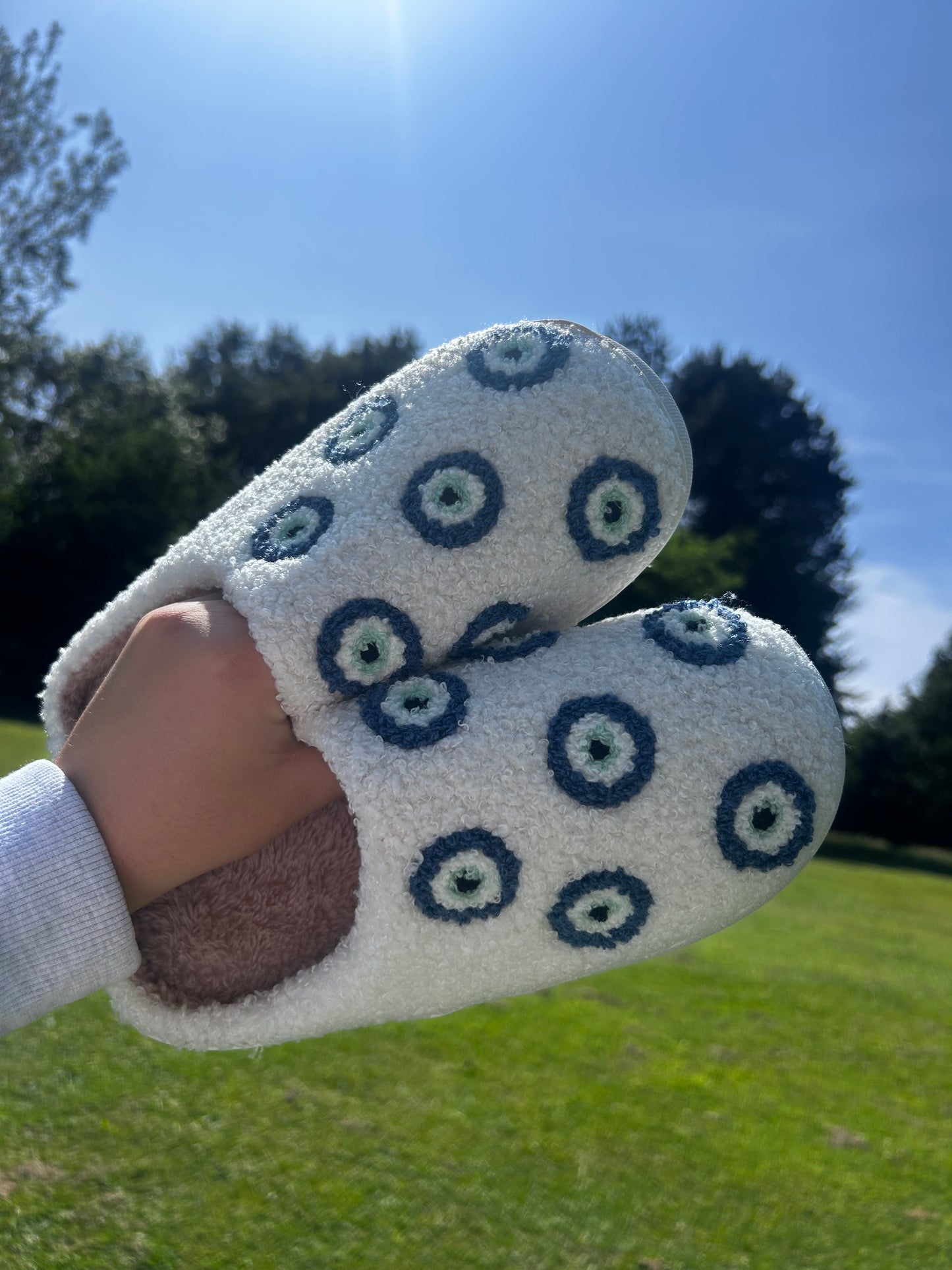 Little evil eye slippers