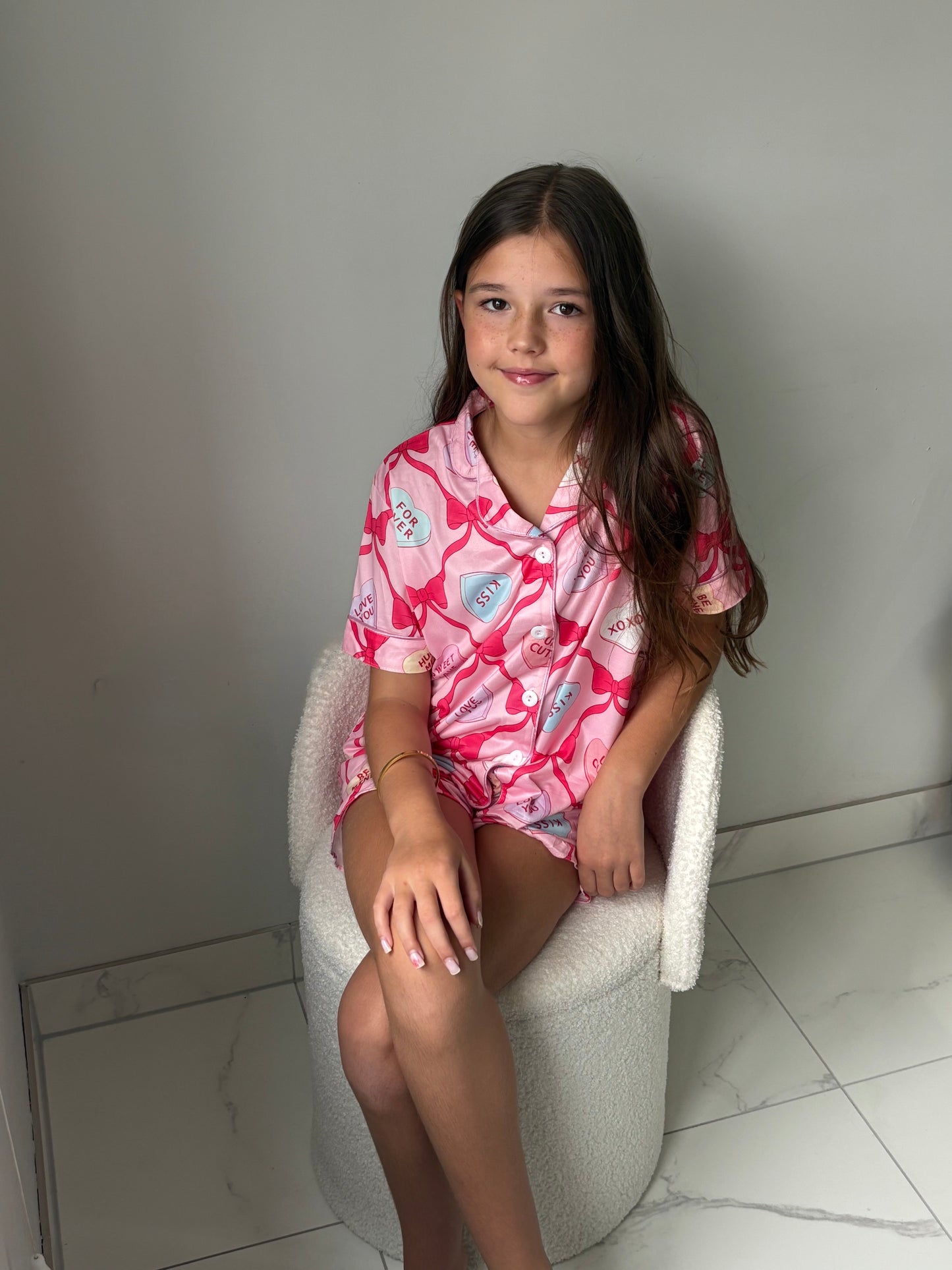 Kids love heart pjs