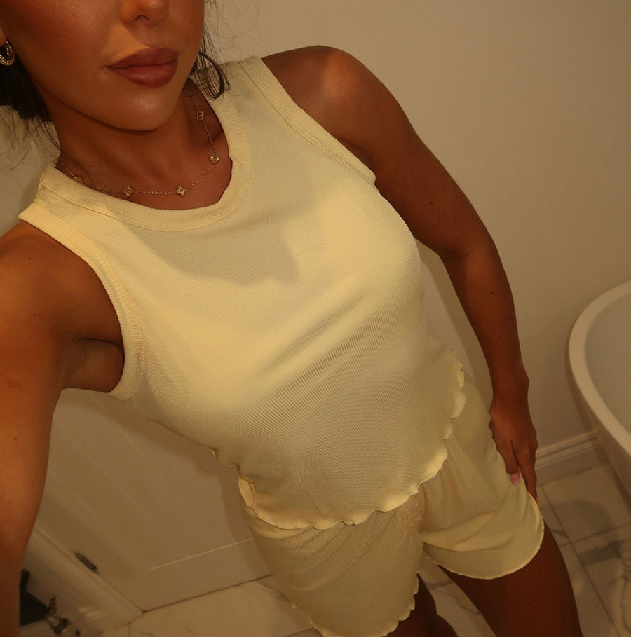 Butter yellow pjs