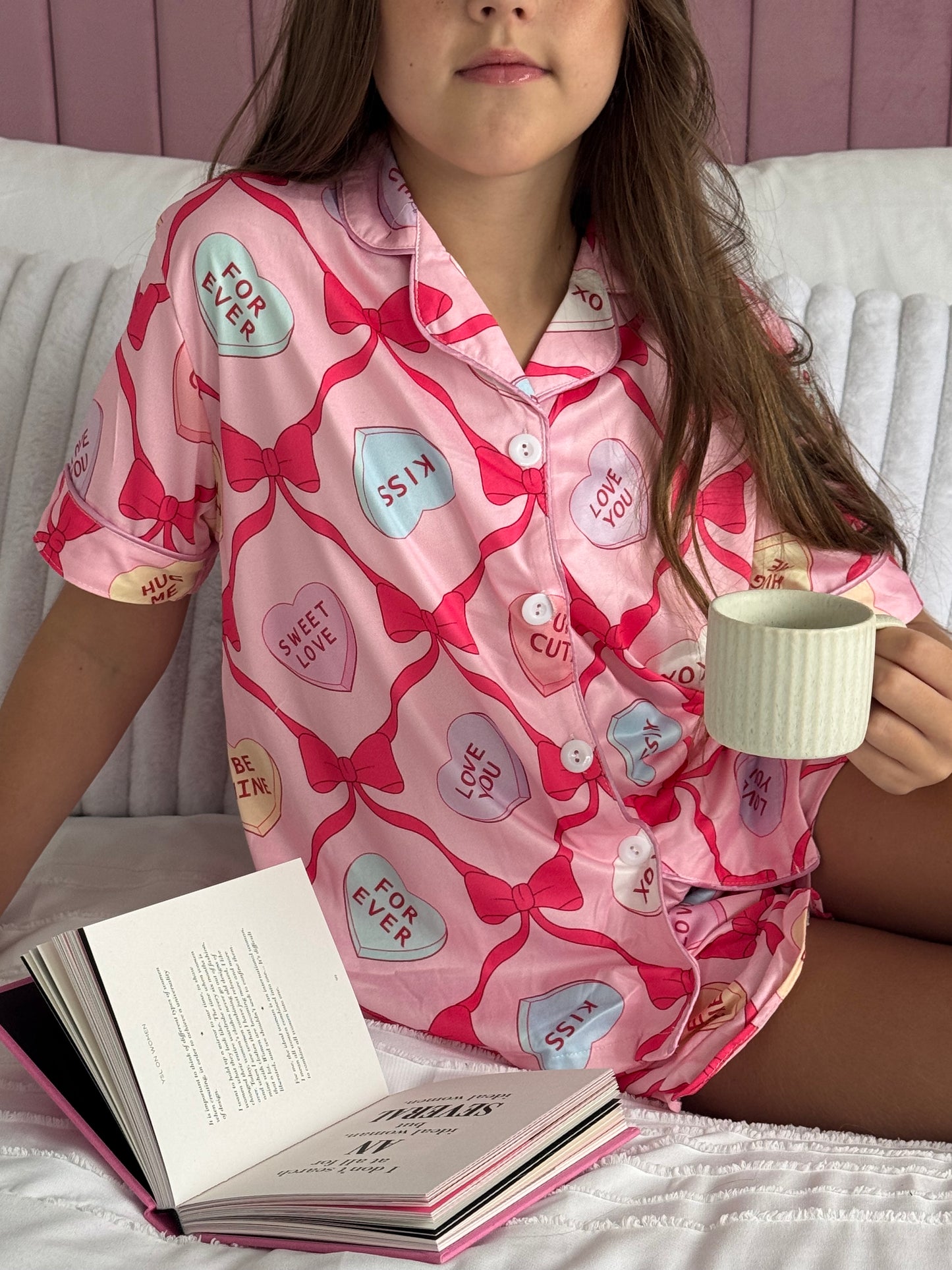 Kids love heart pjs