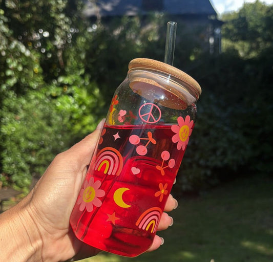 Rainbow and cherry tumbler
