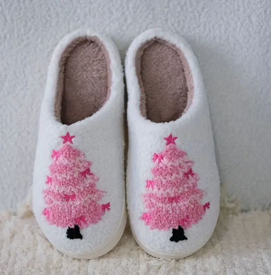 Christmas tree womens slippers