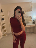 Burgundy Long Pjs